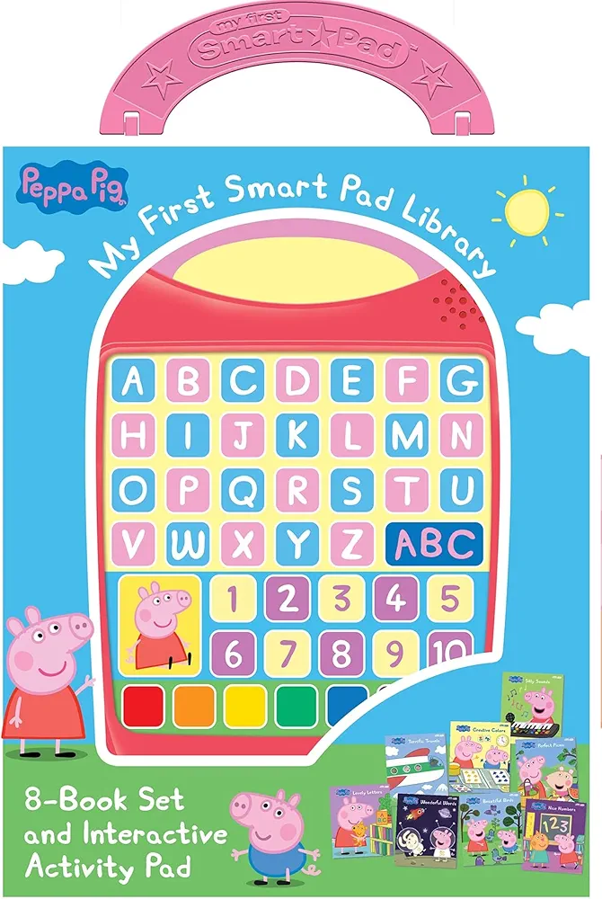 Peppa Pig - My First Smart Pad Library - Interactive Activity Pad and 8-Book Set - PI Kids