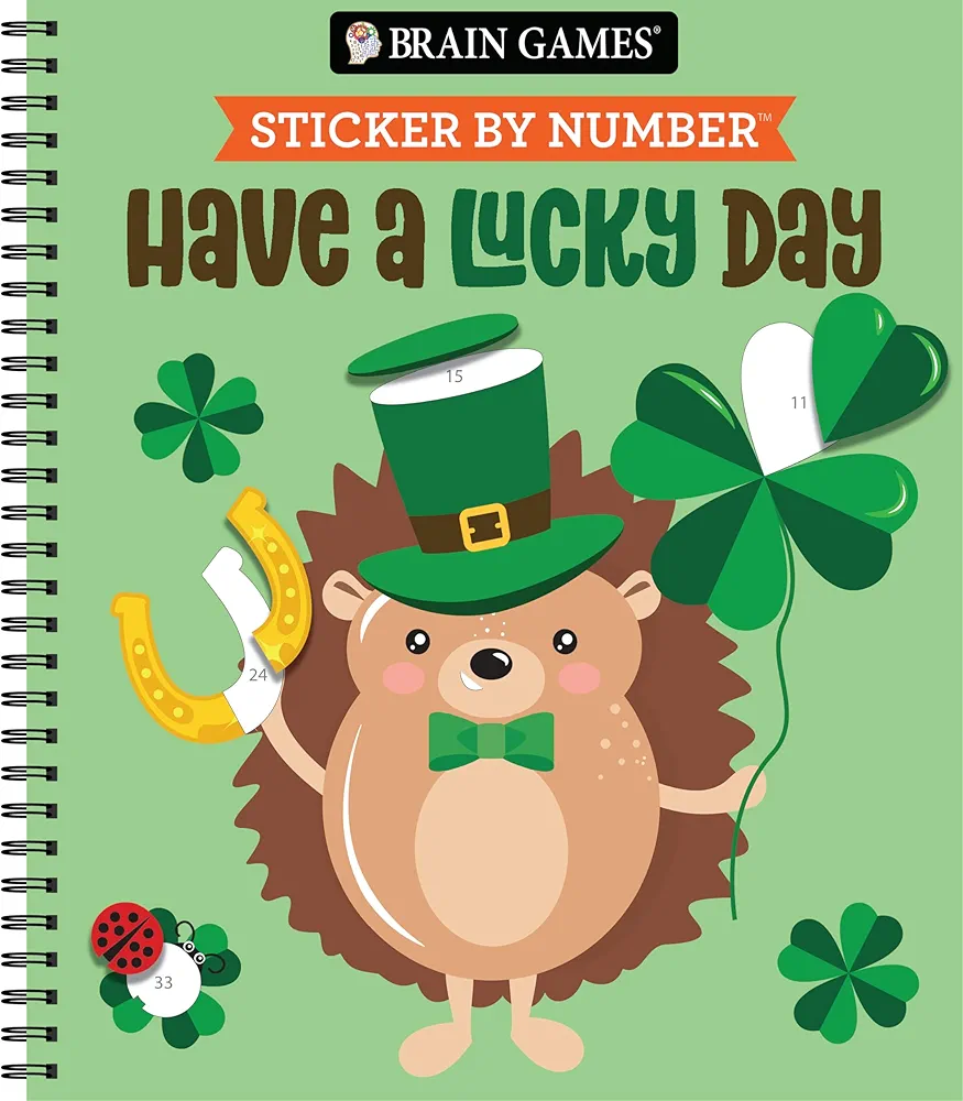 Brain Games - Sticker by Number: Have a Lucky Day