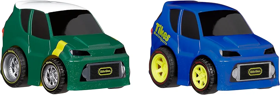 Little Tikes Crazy Fast Cars 2-Pack Hatch Rods, Hatch Back Car Themed Pullback Toy Vehicles Goes up to 50 ft