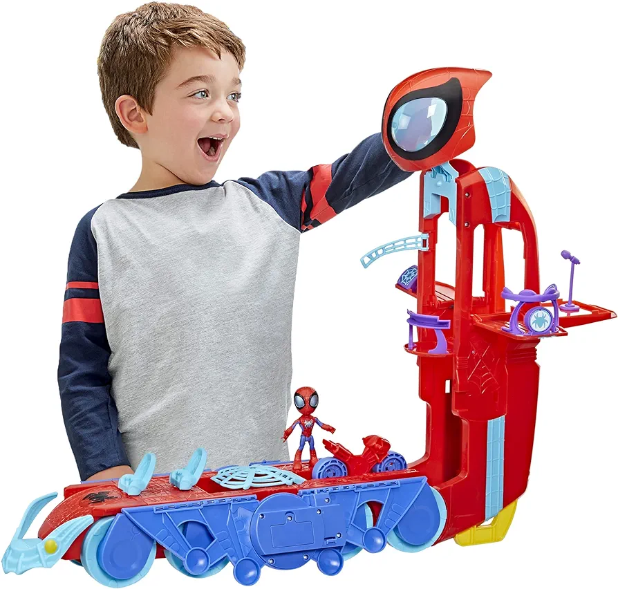 Marvel Playset, Preschool Toy with 2 Modes, Lights, Sounds, 3 Years and Up, 2 Feet Tall