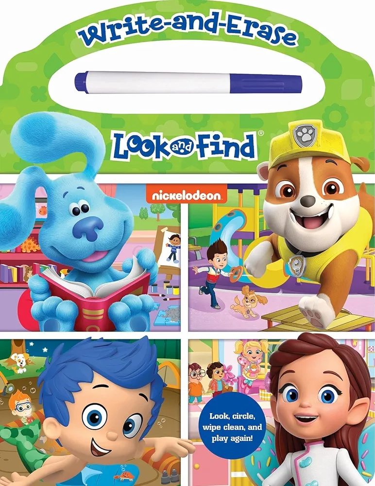 Nickelodeon PAW Patrol, Blues Clues, and More! - Write and Erase Hands-On Wipe Clean Activity Book Great for Early Learning - PI Kids