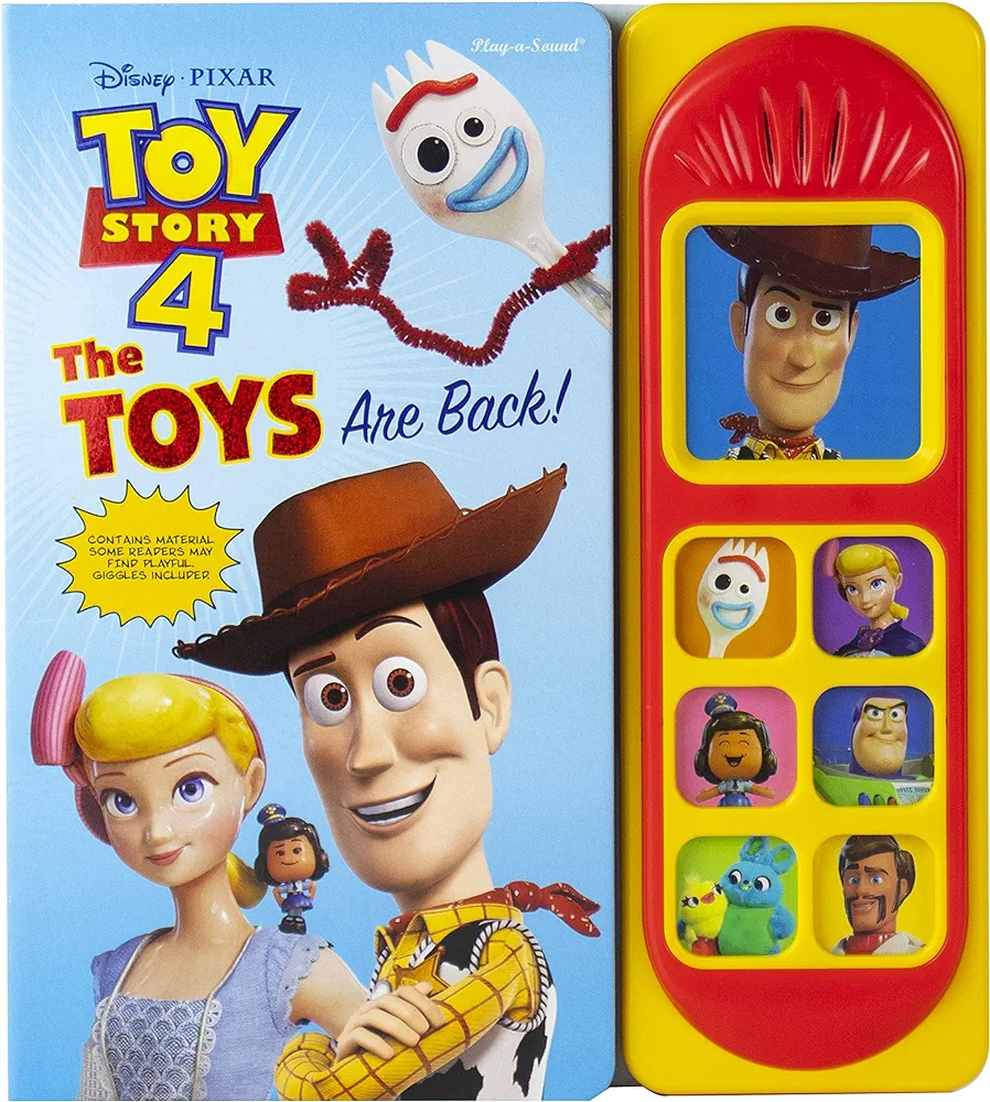 Disney Pixar Toy Story 4 Woody, Buzz Lightyear, Bo Peep, and More! - The Toys are Back! Sound Book - PI Kids (Play-A-Sound)