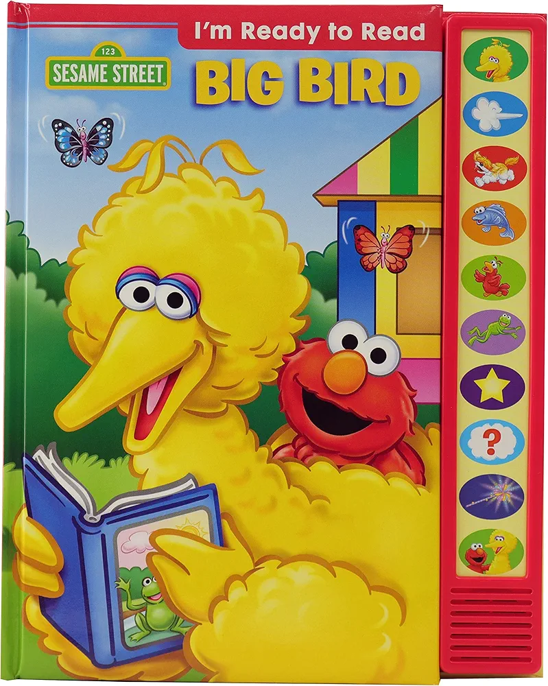 Sesame Street Elmo, Big Bird, and More! - I'm Ready to Read with Big Bird - Interactive Read-Along Sound Book - Great for Early Readers - PI Kids