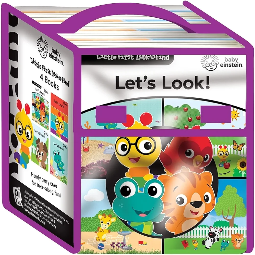 Baby Einstein - Little First Look and Find 4 Book Vinyl Bag Set - PI Kids