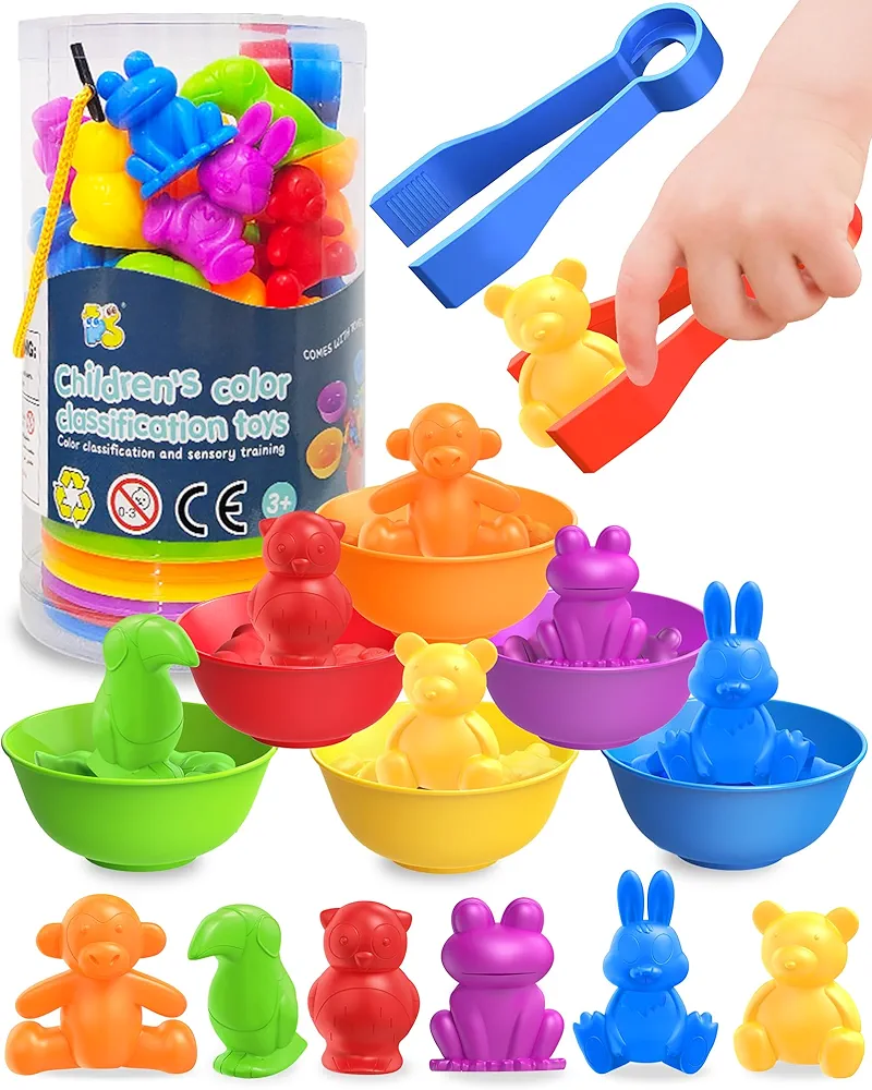 Counting Animals Montessori Toys for 3 4 5 Years Old Boys Girls, Preschool Learning Activities Kindergarten Educational Sensory Toys Gifts for Kids Toddlers Ages 2-4, 3-5, 4-8