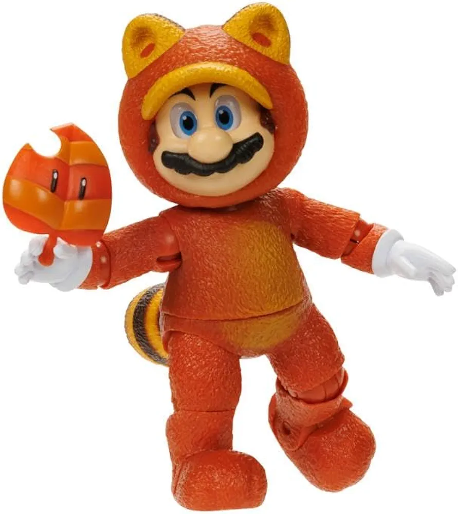 THE SUPER MARIO BROS. MOVIE - 5 Inch Action Figures Series 2 – Tanooki Mario Figure with Leaf Accessory