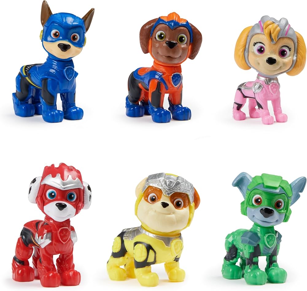 Paw Patrol: The Mighty Movie, Toy Figures Gift Pack, with 6 Collectible Action Figures, Kids Toys for Boys and Girls Ages 3 and up