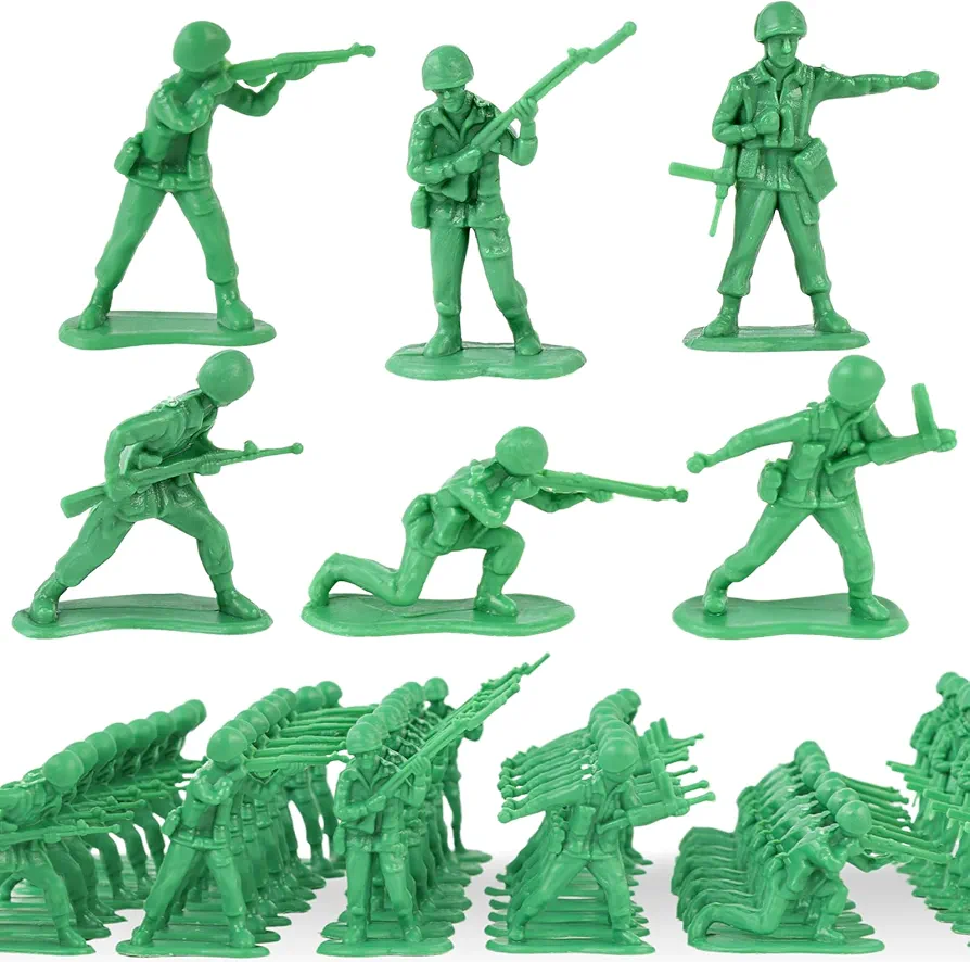 AMOR PRESENT 80PCS Army Men Action Figures, 2" Army Men Toy Soldiers Green Military Toys Playset for Birthday Gift