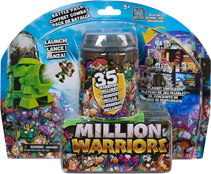 Battle Pack with 35 Collectible Figures, Launcher and Playset (Styles May Vary), Surprise Kids Toys for Boys and Girls Ages 5 and Up