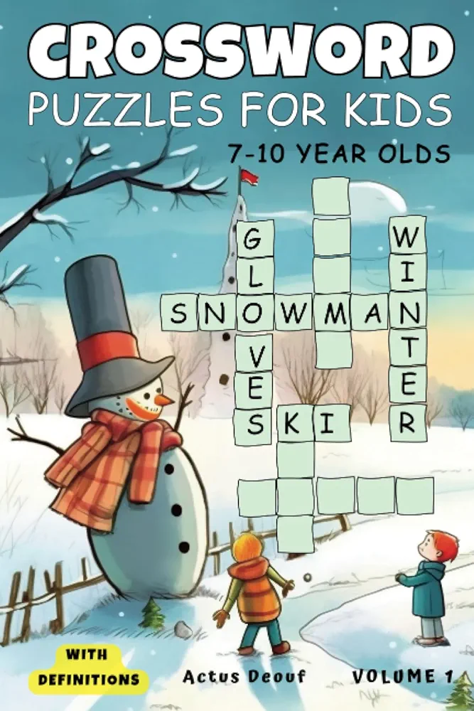 Crossword puzzles for kids 7-10 year olds: Discover, Learn, and Have Fun with Word Puzzles. Color illustrations