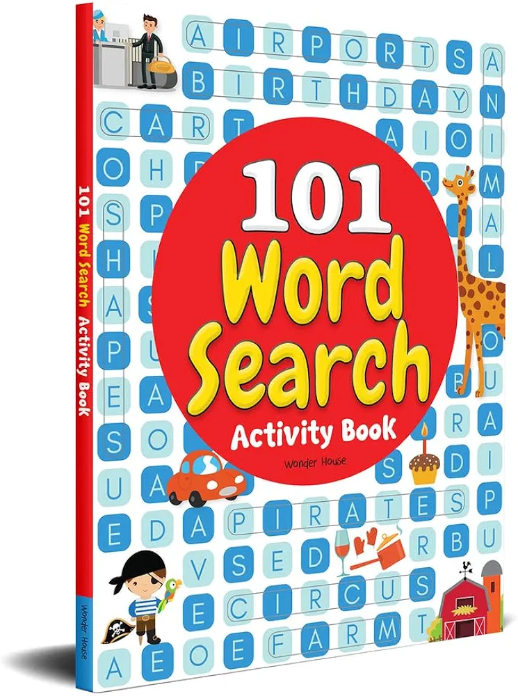 101 Word Search Activity Book: Large Grid Word Search Puzzles for Kids With Attractive Illustrations