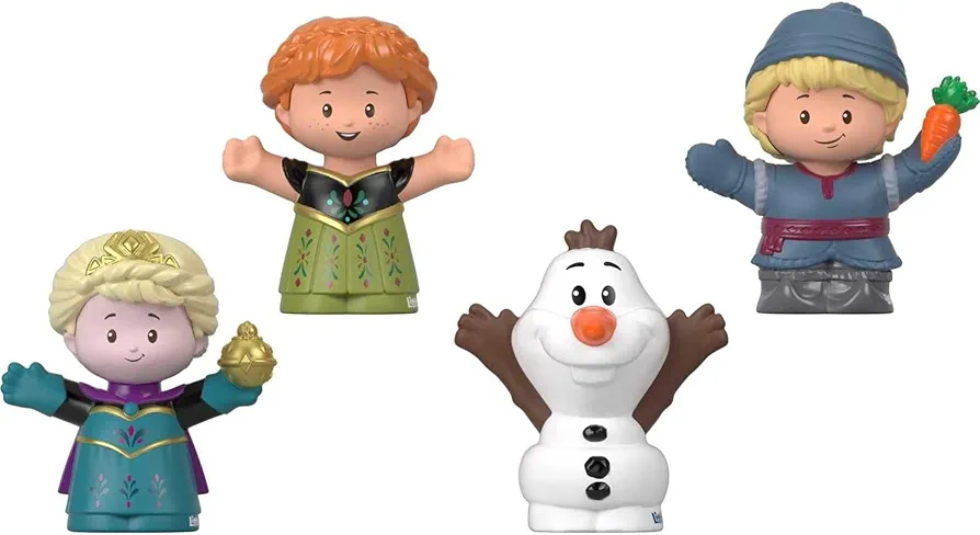 Fisher-Price Little People Toddler Toys Disney Frozen Elsa & Friends Figure Set with Anna Kristoff & Olaf for Ages 18+ Months