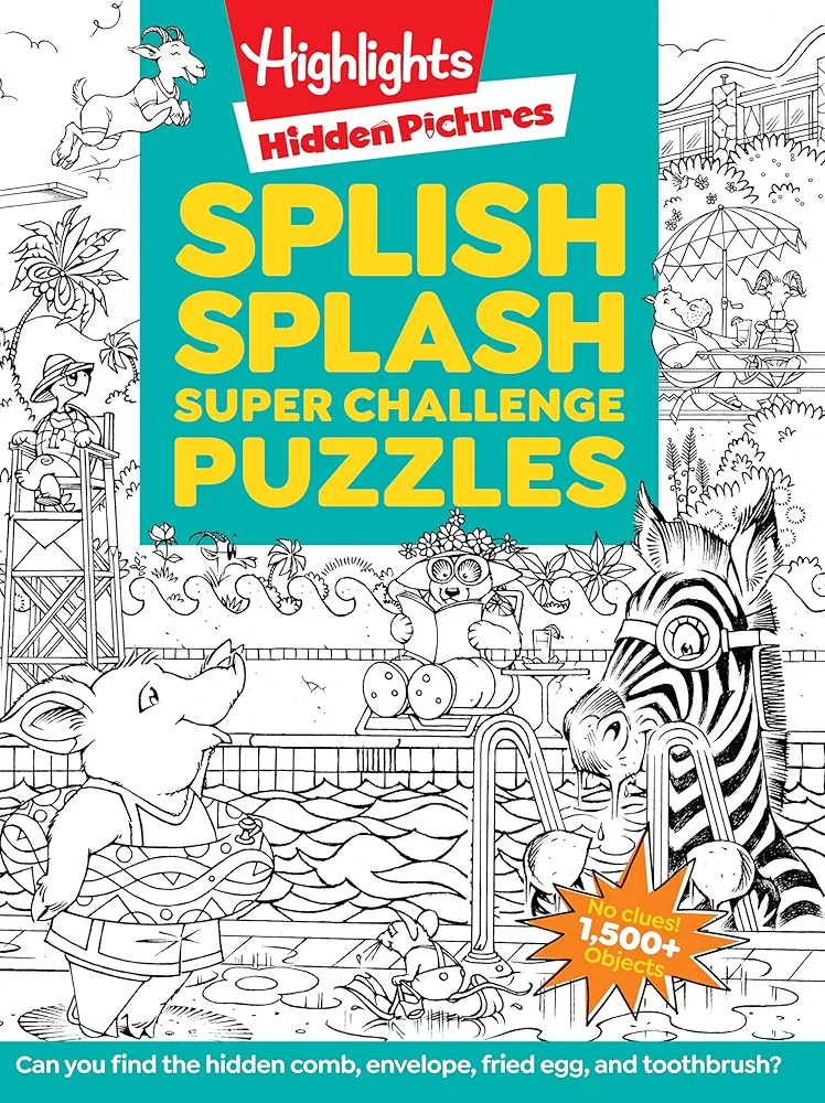 Splish Splash Super Challenge Puzzles (Highlights™ Super Challenge Hidden Pictures®)