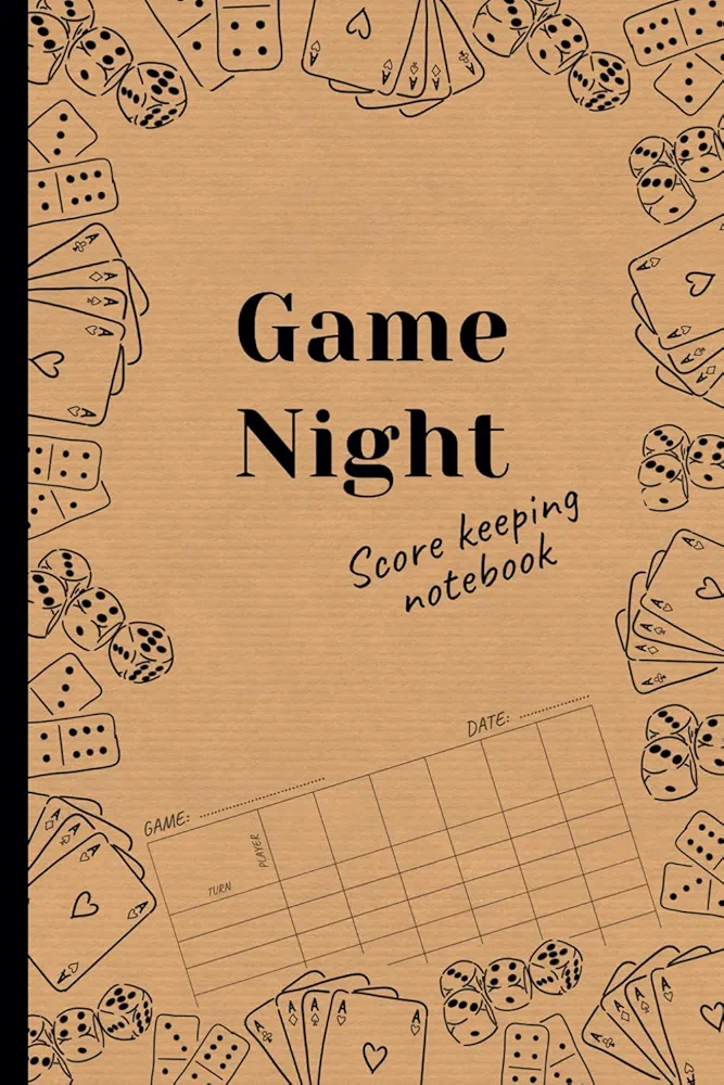 Game Night Score Keeping Notebook: Simple Score Sheets | Travel Size Score Pads | Gaming Log Book For Many Family Games |100 pages 6 x 9 inches