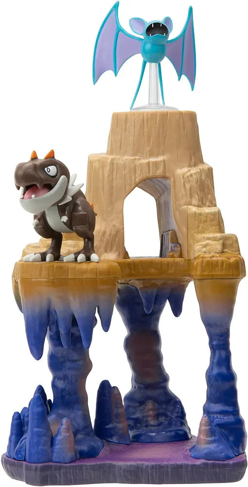 Pokémon Select Mountain Cave Environment - Multi-Level Display Set with 2-Inch Tyrunt and Zubat Battle Figures