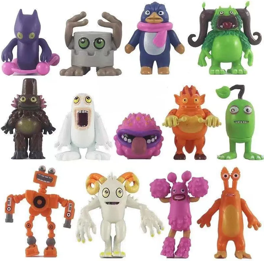 My Singing Monsters Toys, Mini Action Figure Playset, Wubbox Noggin Toe Jammer Cute Birthday Gift for Boys & Girls 6+Years Old(13pcs)