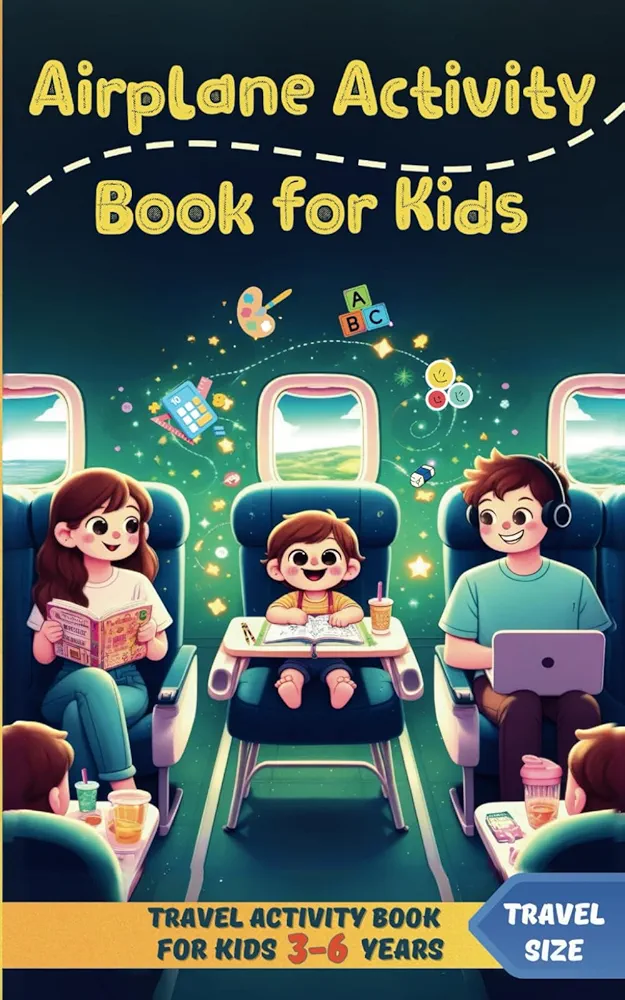 Airplane Activity Book for Kids: Travel Activity Book for Kids 3-6 years