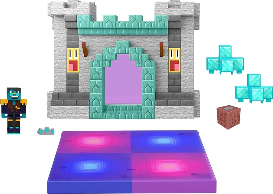 Mattel Minecraft Creator Series Playset Party Supreme’s Palace Toy with Lights, Music & 3.25-inch Action Figure