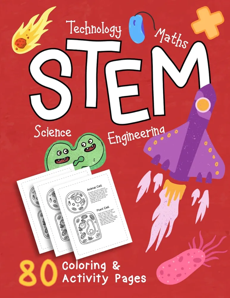 Stem Coloring and Activity Book: for Kids ages 8-12