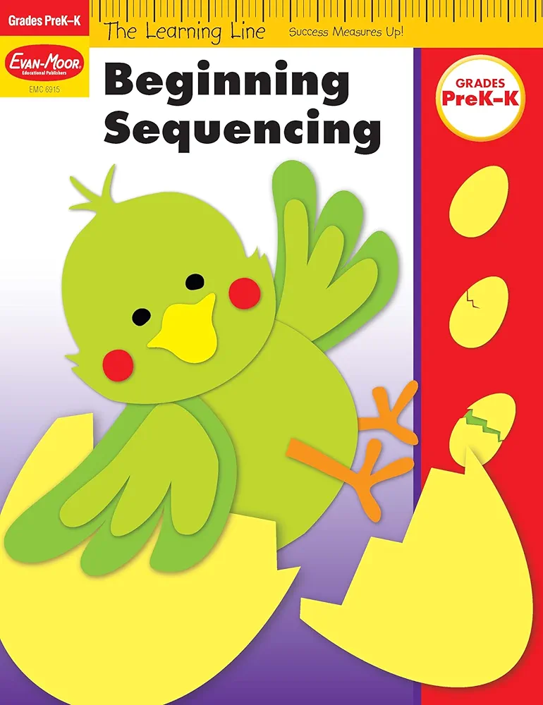 Learning Line: Beginning Sequencing, Prek - Kindergarten Workbook