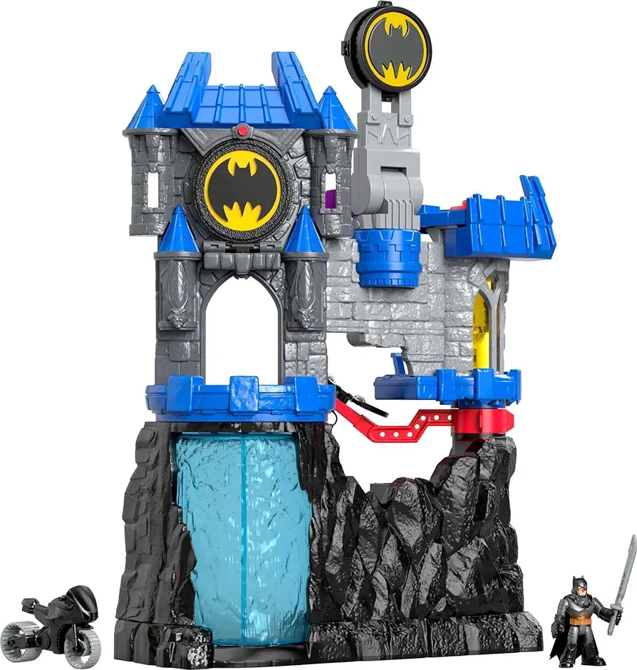 Fisher-Price Imaginext DC Super Friends Batman Toy, Wayne Manor Batcave Playset with Figure Batcyle & Accessories for Ages 3+ Years (Amazon Exclusive)