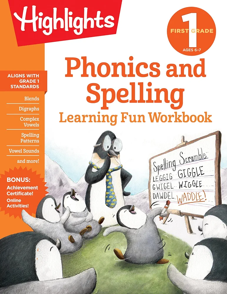 First Grade Phonics and Spelling (Highlights Learning Fun Workbooks)