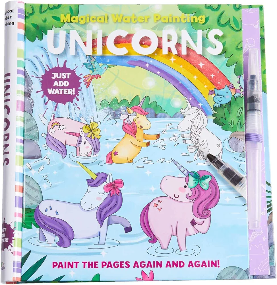 Magical Water Painting: Unicorns: (Art Activity Book, Books for Family Travel, Kids' Coloring Books, Magic Color and Fade) (iSeek)