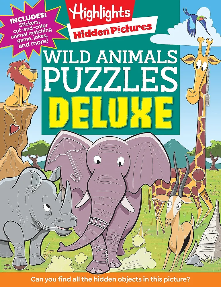 Wild Animals Puzzles Deluxe (Highlights Hidden Pictures)