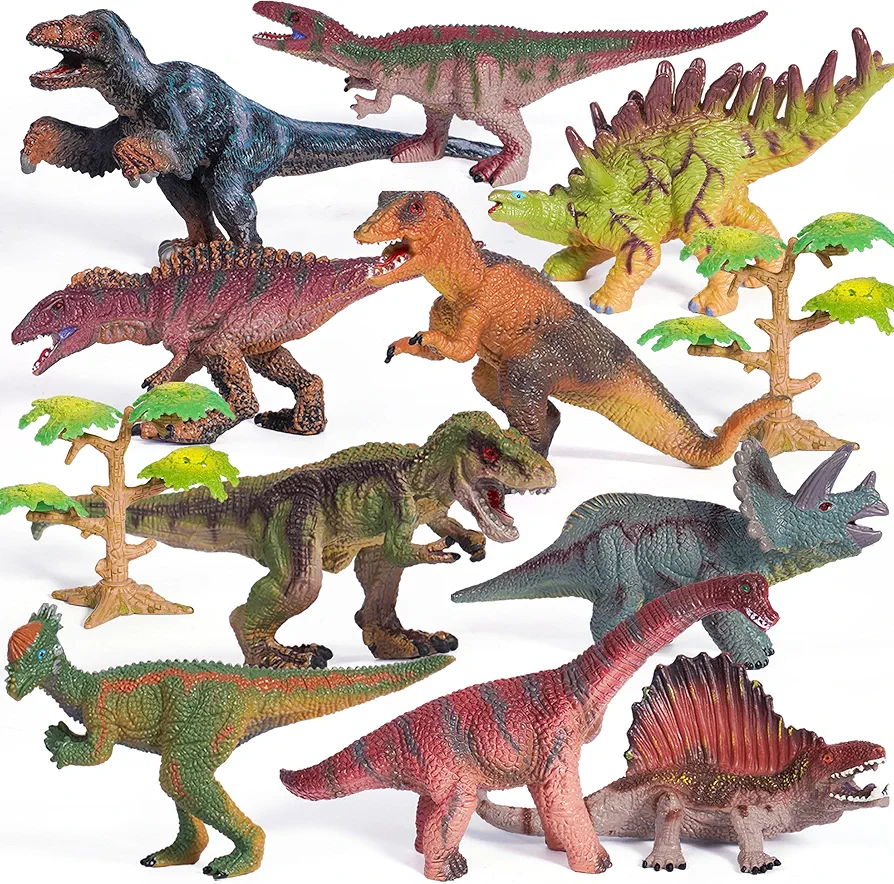 Dinosaur Toys set, Realistic Dinosaur Figures for Kids, Small Dino Playset with Storage Box for Boys and Girls 3 4 5 6 7 Year Old