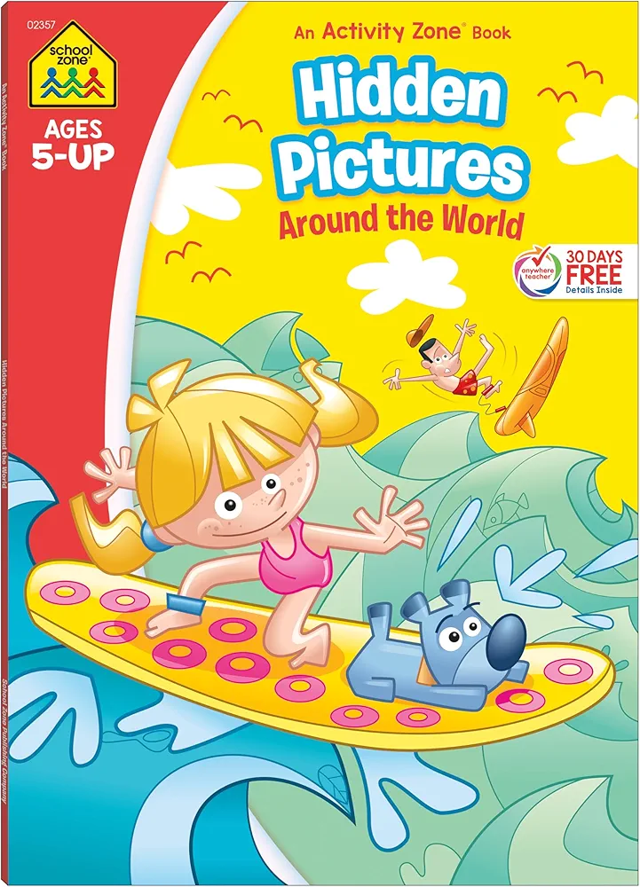 School Zone Hidden Pictures Around the World Workbook: Puzzle Book of Search and Find, Hidden Picture Puzzles, Geography, Global Awareness, and More (Activity Zone)