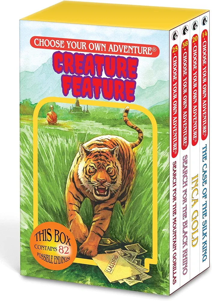 Choose Your Own Adventure 4-Book Boxed Set Creature Feature Box (The Case of the Silk King, Inca Gold, Search for the Black Rhino, Search for the Mountain Gorillas)