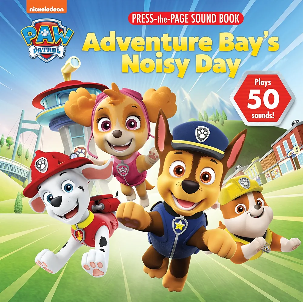 Nickelodeon PAW Patrol Chase, Skye, Marshall, and More! - Adventure Bay's Noisy Day Press-the-Page Sound Book - Plays 50 Sounds! - PI Kids