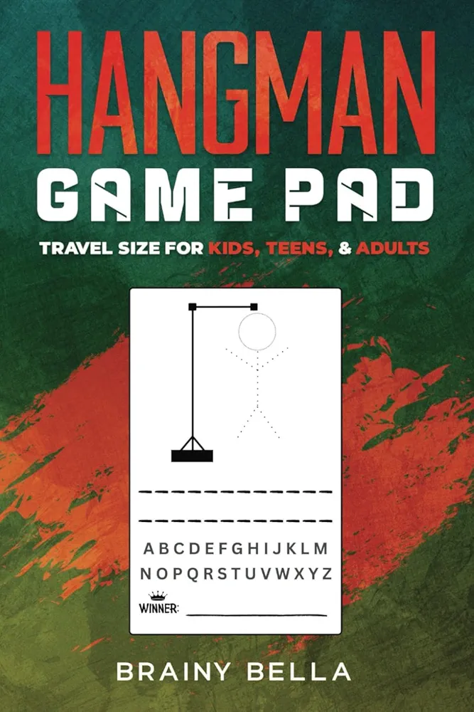 Hangman Game Pad: Travel Size for Kids, Teens, & Adults