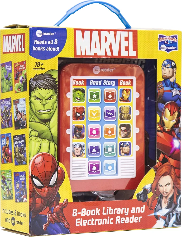 Marvel Super Heroes Spider-man, Avengers, Guardians, and More! - Me Reader Electronic Reader with 8 Book Library - PI Kids