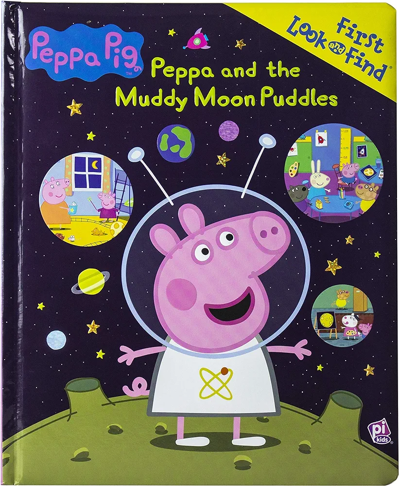 Peppa Pig - Peppa and the Muddy Moon Puddles - First Look and Find Activity Book - PI Kids