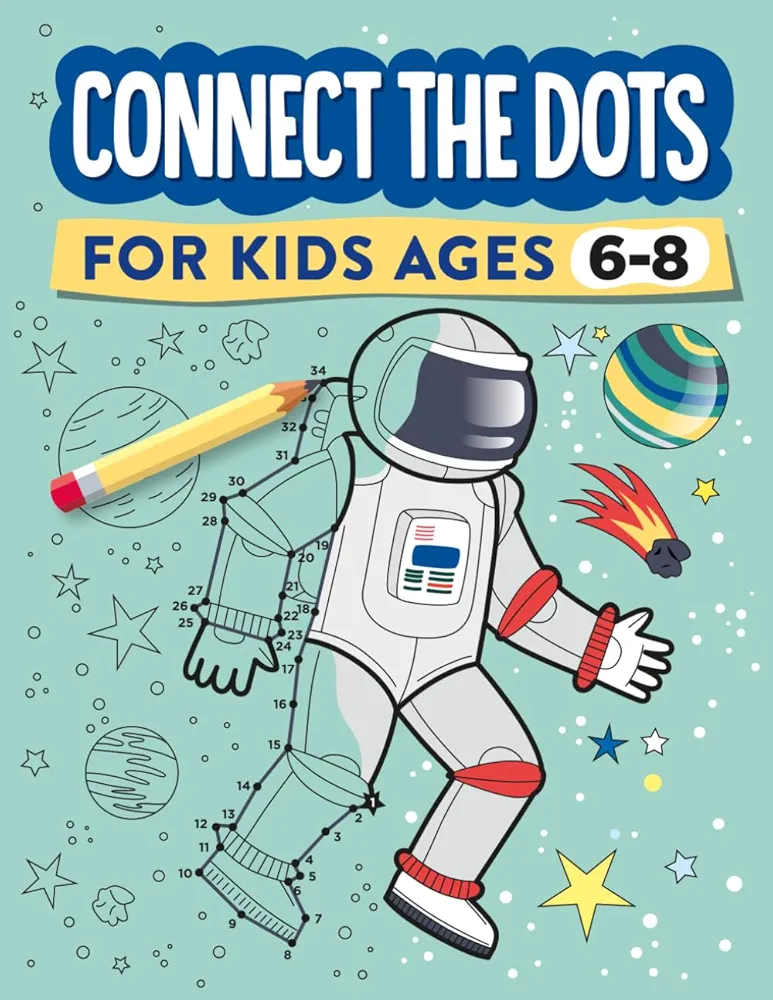 Connect the Dots for Kids Ages 6-8: 100 Dot to Dot Puzzles