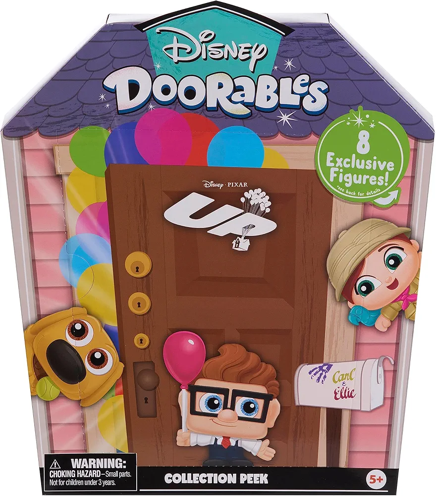 Disney Doorables Just Play New Up Collector Pack, Collectible Blind Bag Figures, Kids Toys for Ages 5 Up, Amazon Exclusive