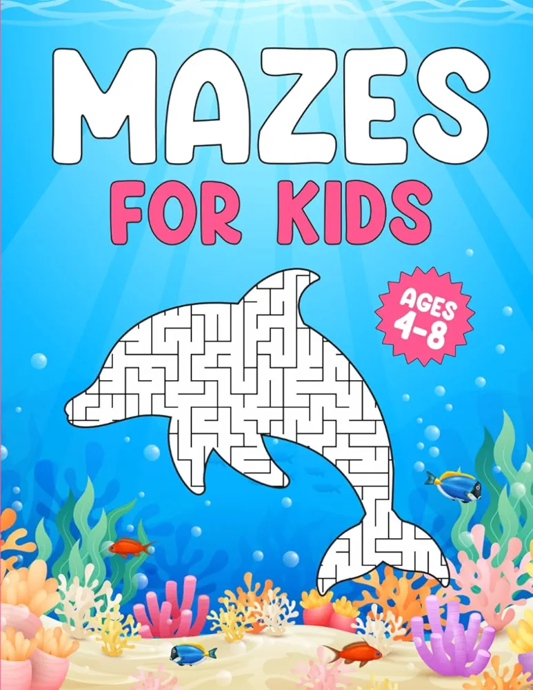 Mazes for Kids Ages 4-8: Animal Maze Activity Book for Kids