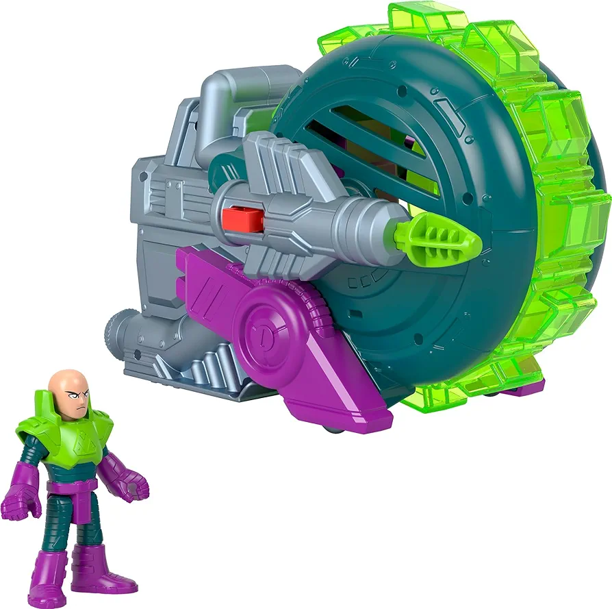 Fisher-Price Imaginext DC Super Friends Toy Lex Luthor Spinning Saw Vehicle & Figure Set for Pretend Play Kids Ages 3+ Years