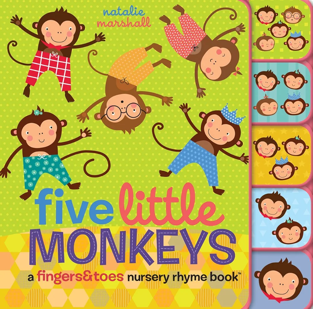 Five Little Monkeys: A Fingers & Toes Nursery Rhyme Book (Fingers & Toes Nursery Rhymes)