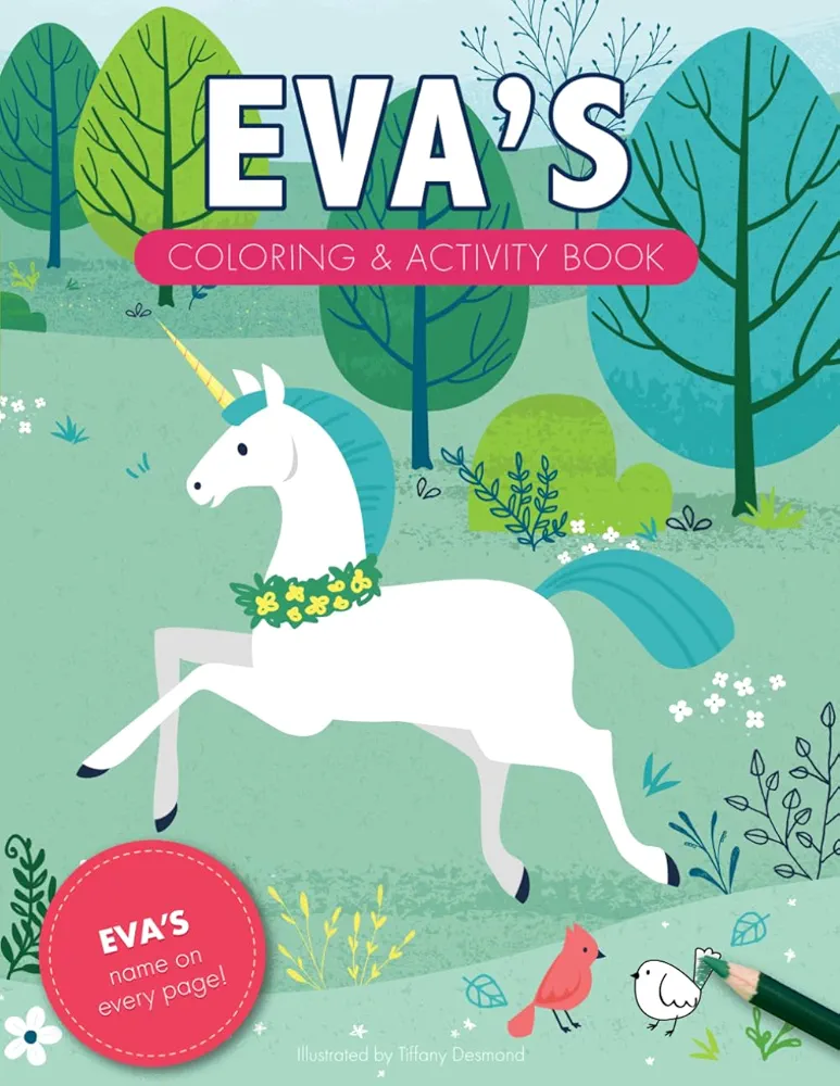 Eva's Coloring & Activity Book: A Personalized Gift For Eva - Her Name on Every Custom Coloring Page (Personalized Coloring Pages)