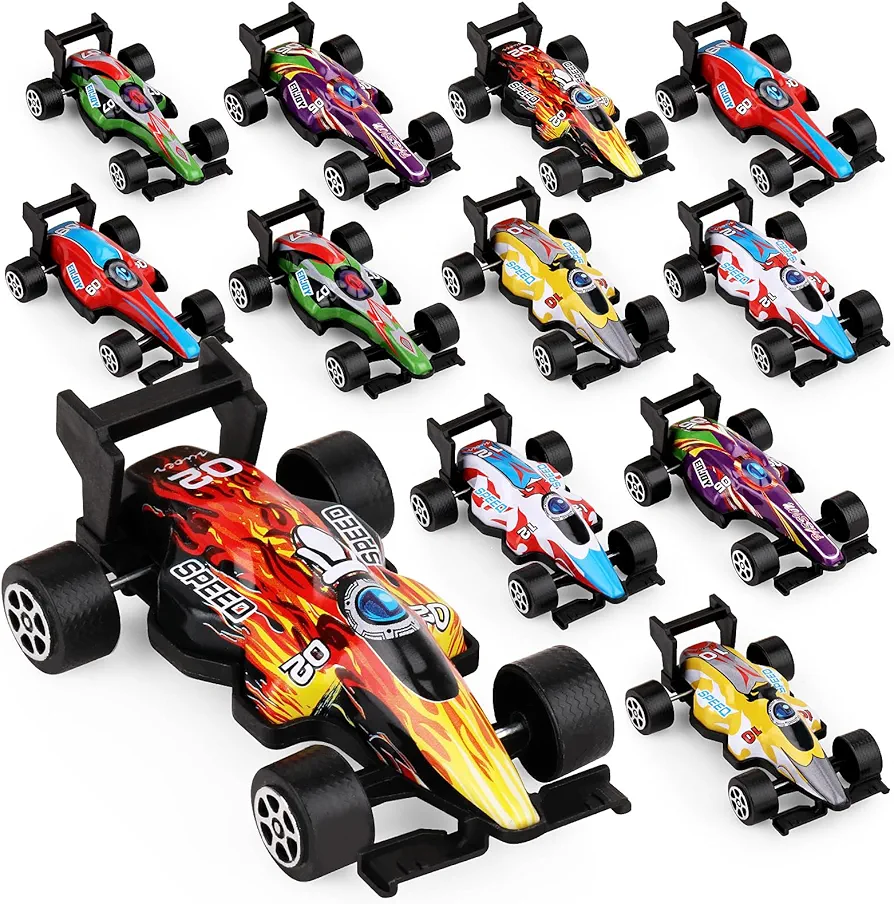 Hooqict 14 Pcs Formula Mini Pull Back Car for Kids Boys Ages 4-8 Race Car Party Favors Small Toy Car for Pinata Stuffers, Birthday Favors, Game Prizes, Goodie Bag Stuffers, Treasure Box Toys