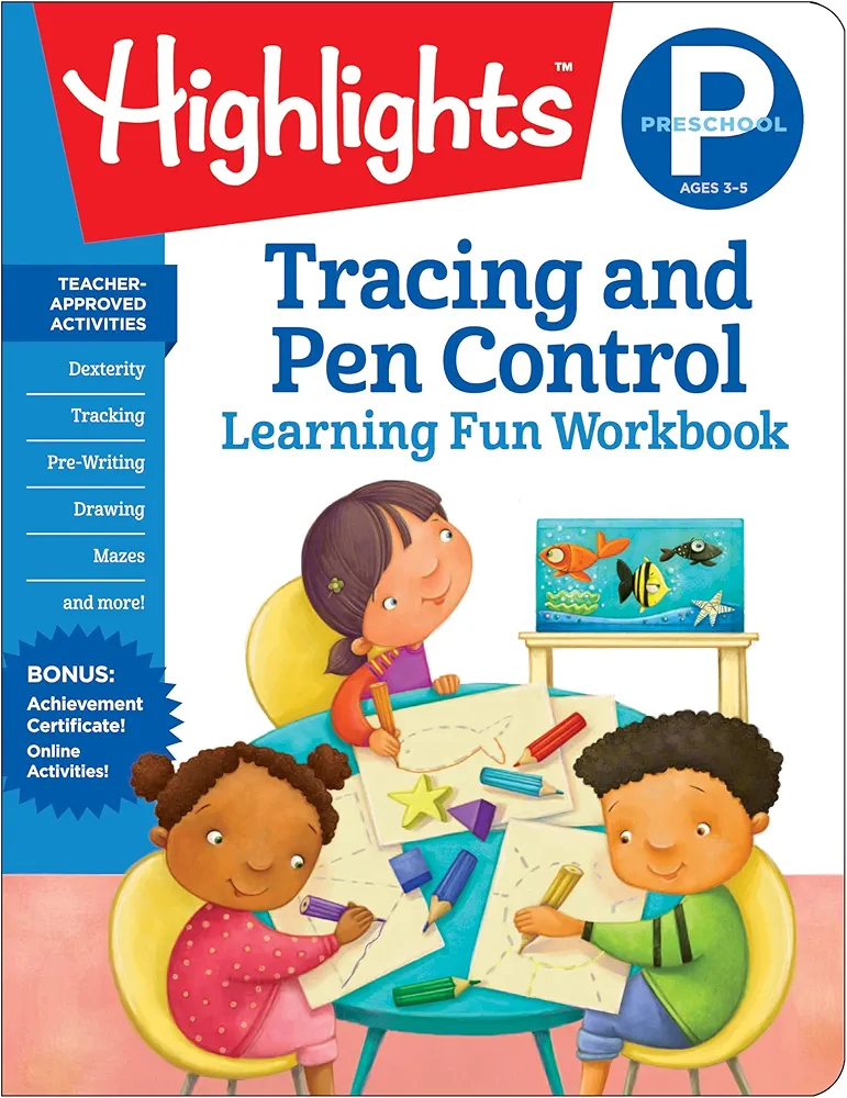 Preschool Tracing and Pen Control (Highlights Learning Fun Workbooks)