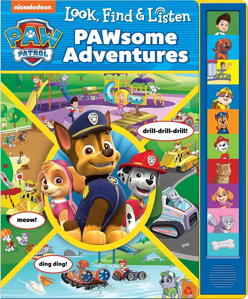 Nickelodeon - PAW Patrol - Look, Find, and Listen PAWsome Adventures Sound Book - PI Kids (Look and Find)