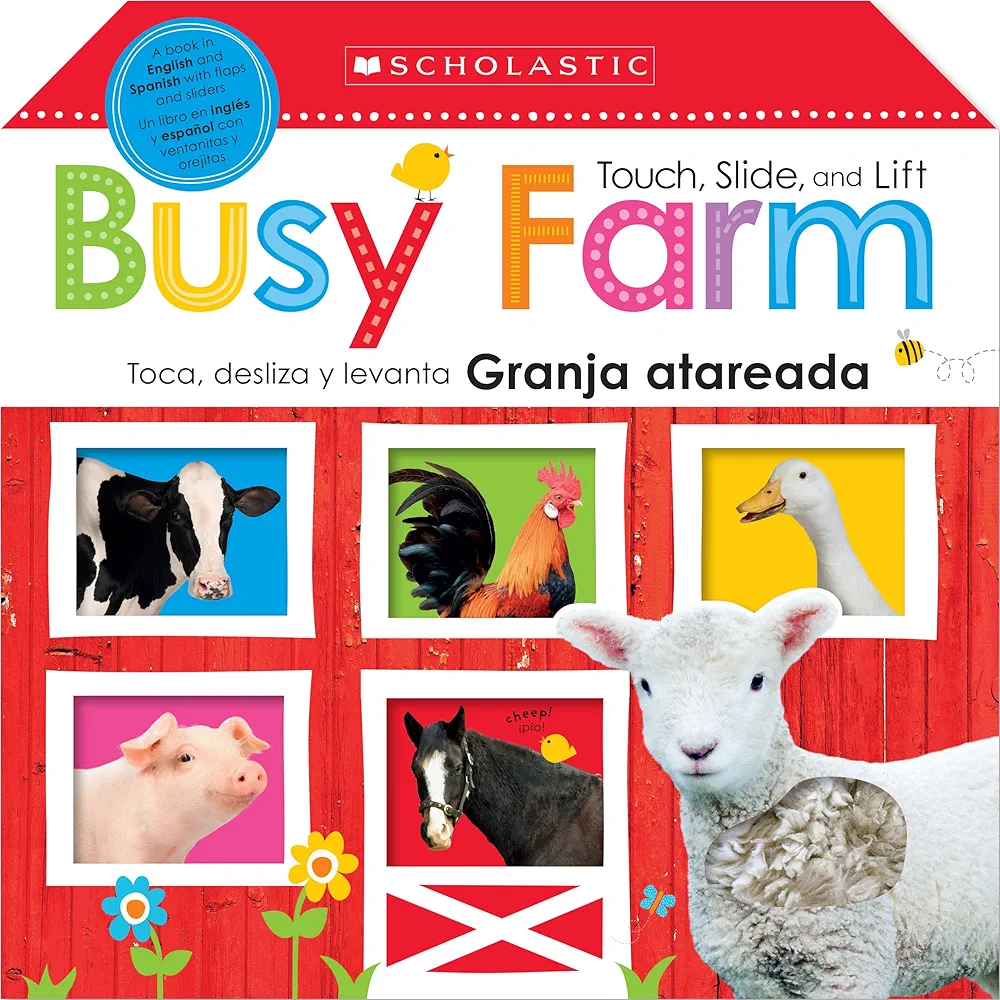 Touch, Slide, and Lift Busy Farm / Toca, desliza y levanta: Granja atareada: Scholastic Early Learners (Bilingual) (Spanish and English Edition)