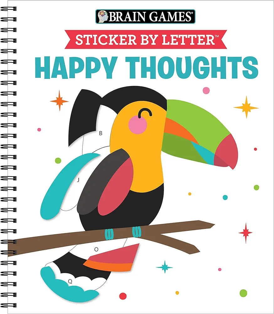 Brain Games - Sticker by Letter: Happy Thoughts