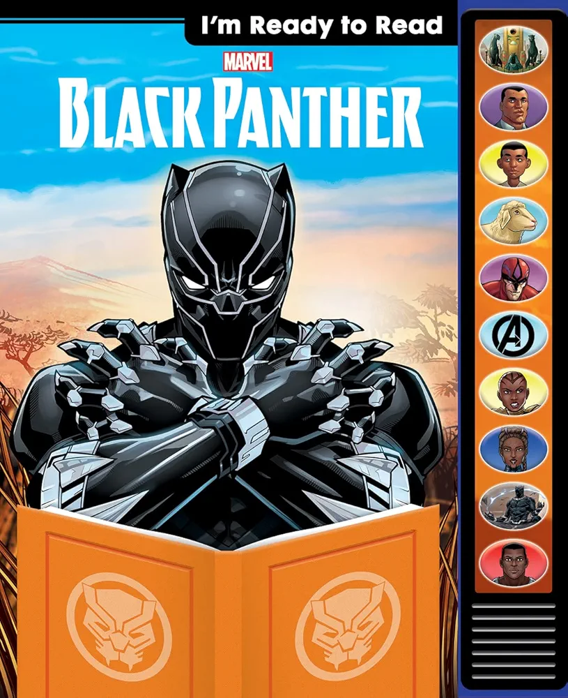 Marvel Black Panther - I'm Ready to Read with Black Panther Interactive Read-Along Sound Book - Great for Early Readers - PI Kids