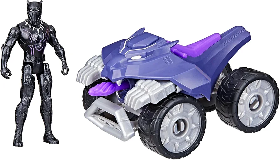 Marvel Epic Hero Series Black Panther Claw Strike ATV, Toy Car Playset with Action Figure and Accessories, Avengers Super Hero Toys for Kids 4 and Up