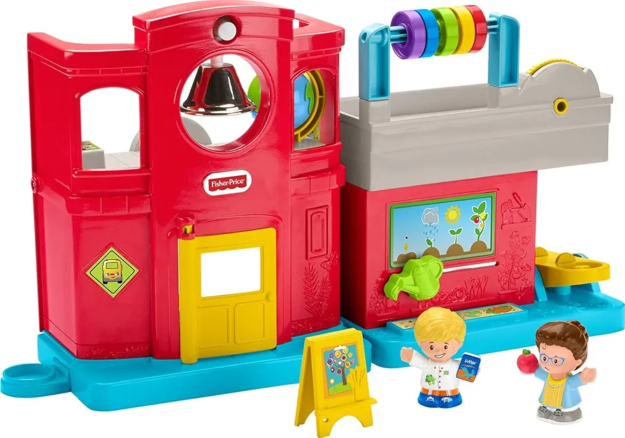 Fisher-Price Little People Toddler Toy Friendly School Musical Playset with Figures for Pretend Play Kids Ages 1+ Years​