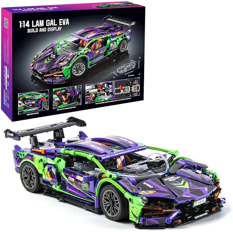 Technic Car Building Set for Kids and Adults, Collectible Model Cars Kit Speed Champions Sets for Boys,1:14 MOC Building Set Raceing Car Model,Toys for Age 8-14 Boys and Adults